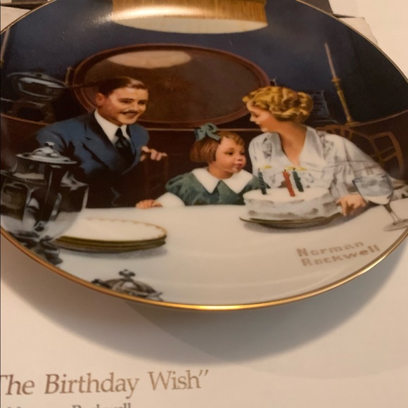 Lots of 2 Knowles fine China collector plates Norman Rockwell Flirting Birthday - Picture 5 of 7